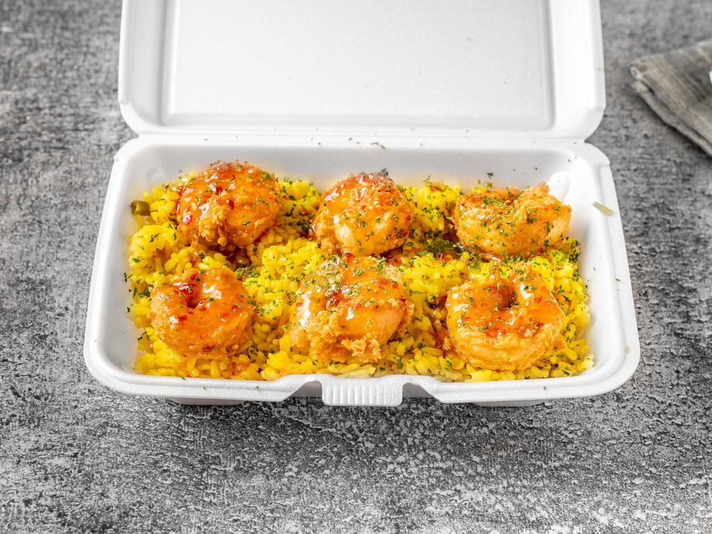 Chef Redman's world famous Sweet Chili Shrimp  · Delicious Jumbo fried shrimp fried mixed with my special sweet chili sauce. 