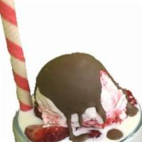 Strawberry with Cream · Fresh strawberry slices. Signature cream. Topped with whipped cream and a wafer. 1 scoop of ...