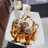 Warm Liege Waffle with 3 Rolls of Ice Cream · Warm Liege Waffle with 3 Rolls of your favorite Ice Cream