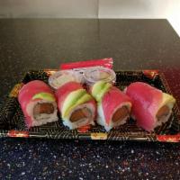 S3. Christmas Roll · Yellowtail, salmon with tuna avocado.