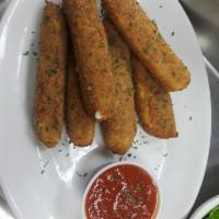 Mozzarella Sticks · Served with our homemade sauce on the side.