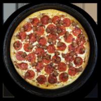 Meat Lover x5 · Large round 14” pizza with Sausage, Bacon, Ham, Beef and Pepperoni