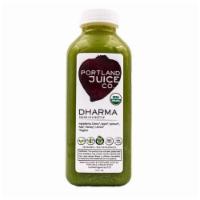 Dharma Juice · 16 oz. of cold-pressed, unpasteurized, certified organic juice. Made with kale, spinach, par...