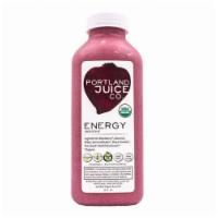 Energy Smoothie · 16 oz. of thick, nutritious, certified organic smoothie goodness. Made with blueberry, banan...