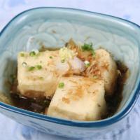 Age Tofu · Vegetarian. Deep-fried bean curd with ginger sauce. 