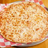 Plain Pizza · Marinara sauce and shredded mozzarella.