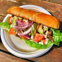 Torta Sandwich · Choice of protein, lettuce, tomatoes, criolla onions, guacamole and white sauce. Served in a...