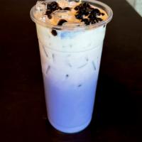 Signature Purple Yam Vanilla Milk Tea · Sweet purple yam, premium Taiwanese Oolong tea, half & half (*Contains Dairy Products)