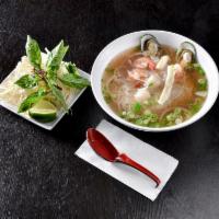 Seafood Pho (Large Size Only) - Phở Đồ Biển · Shrimp, squid, scallop, mussel. 