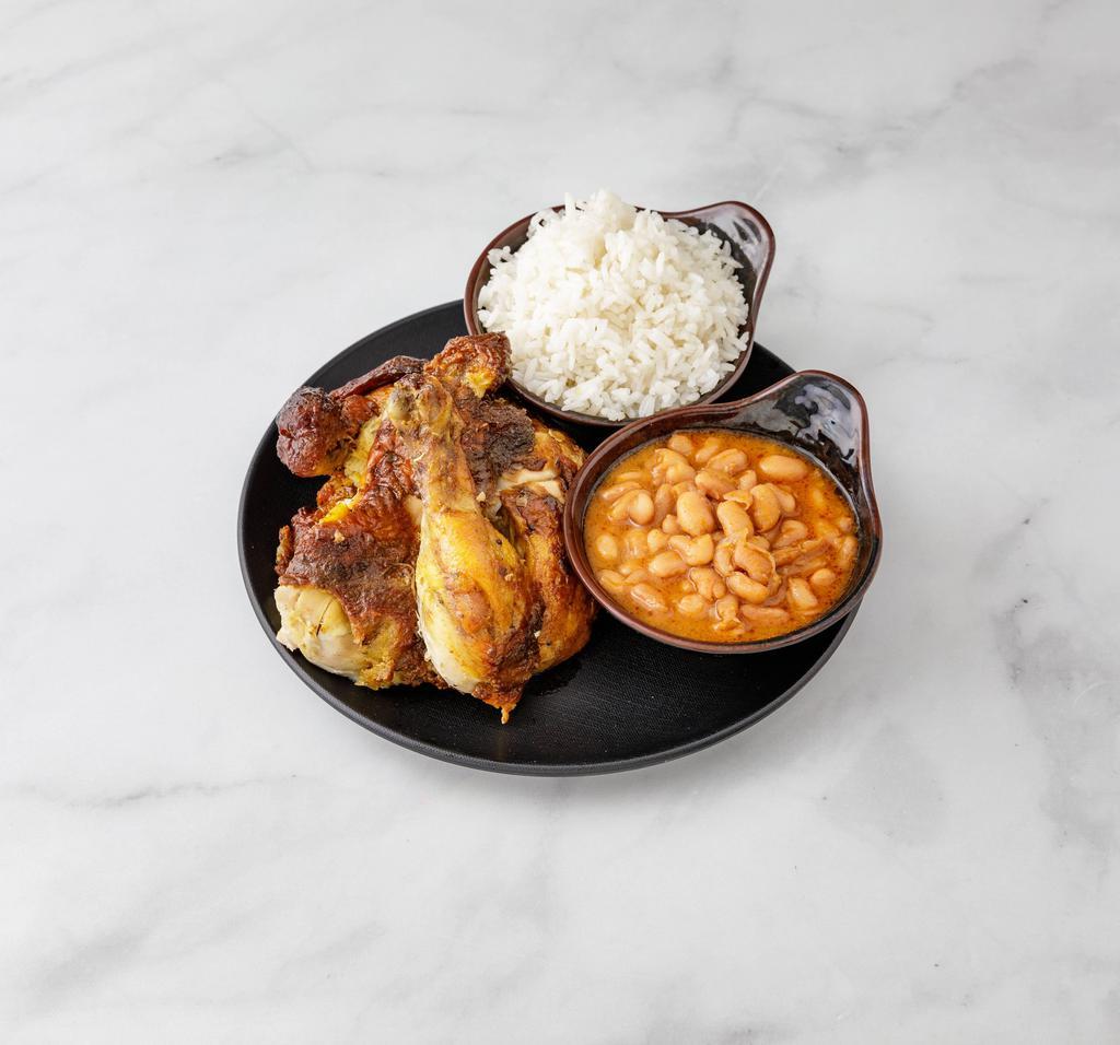 Pollo al Horno · One Half Rotisserie chicken. Served with your choice of side.