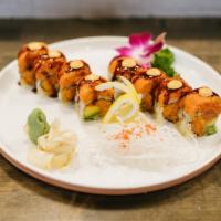 S19. Spicy Girl Roll · Spicy salmon and avocado inside, topped with spicy tuna, eel sauce and spicy mayo.