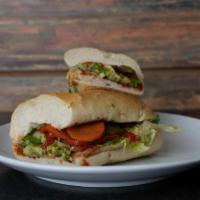 Veggie Vegan Sandwich · Comes with delicious roasted vegetables, arugula, carrots. Served with choice of bread.