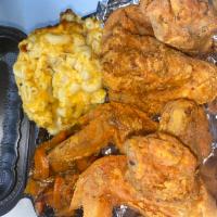 Fried Chicken Wings Platter  · 2 sides of your choice 