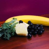 Berri Bliss Smoothie · Blueberry, kale, pineapple and banana.