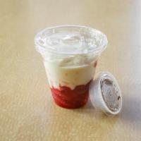 Yogurt Parfaits · fresh yogurt with strawberries or cherries and granola. 12oz cup 