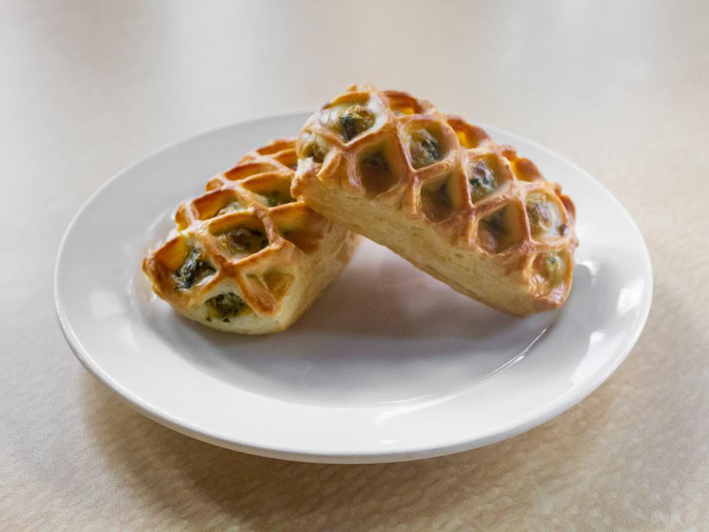 Savory Pastries (spinach feta) 2 for $7.50 · Light braided dough with a savory spinach feta filling. As a snack, light meal, or a finisher... 
warm & delicious.  2 for $7.50 until 12/2022
