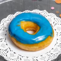 Blue Vanilla Iced Donut · 
