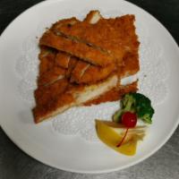 Chicken Agemono · Breaded cutlet. Includes your choice of side and steamed rice. 