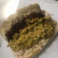 Turkey Gobbler · Roasted turkey breast, stuffing, cranberry sauce and mayo.