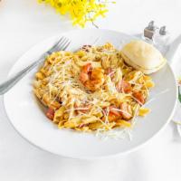 Big Mama's Special Pasta · Penne pasta covered in Monica sauce with grilled chicken, seasoned shrimp and smoked sausage...