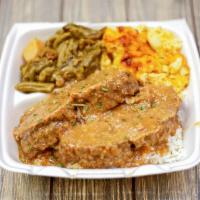 Dinners Meatloaf · Loaf made from seasoned and baked ground meat.