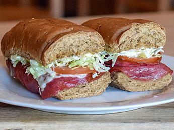 Salami Hoagie · Naturally smoked and dry aged.