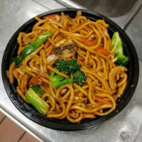 Vegetable Lo Mein · Our delicious egg noodles stir-fried with broccoli, carrots, mushroom and green & white onio...