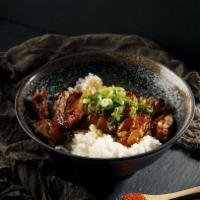 Chicken Teriyaki Don Buri  · Rice bowls. Tender chicken glazed with a sweet teriyaki dressing. 