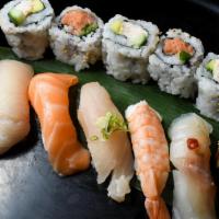 Sushi Combo Special · Raw. 1 piece each of tuna, yellowtail, salmon, black snapper, shrimp, eel and albacore. 3 pi...