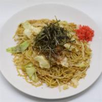 Garlic Soy Sauce Yakisoba · Choice of protein chicken soboro, pork, and shrimp.