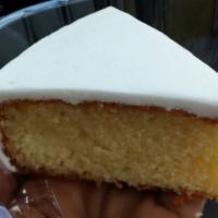Vanilla Rum Cake  · Homemade decadent vanilla cake made with Bacardi rum. Topped with white sugar cane icing.