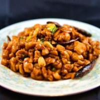 Kung Pao Chicken · A szechuan inspired dish with chicken, peanuts, and vegetables in spicy chili sauce. Served ...