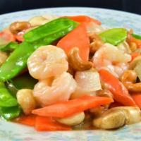 Cashew Nuts Shrimp · Shrimp, with cashews and either a light brown garlic sauce and thick sauce made from chicken...