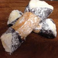 Chocolate Dipped Cannoli · Filled with Ricotta Cheese