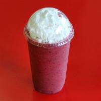 Pomegranate Berry Red Smoothie · Pomegranate juice with blueberries, raspberries, strawberries and frozen yogurt. Includes yo...