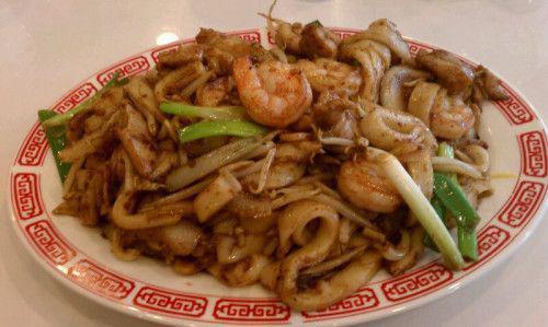 50. Shrimp Ho Fun · Stir fried rice noodle dish.