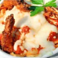 Shrimp Parmigiana · Includes coleslaw and french fries. 