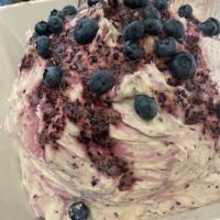 Blueberry Cream Cheese · House whipped cream cheese with farm fresh blueberries, and blueberry preserves