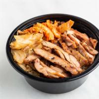 Medium Kbbq Chicken Bowl · All natural fresh chicken with house made bled of 19 spices. Marinated for 24 hours  in our ...