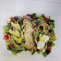 Garden's deli salads  · 10 tapings with grill chicken or tuna or shrimp or falafel