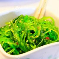 Seaweed Salad · Fresh seaweed seasoned to perfection in sesame seeds and red pepper.