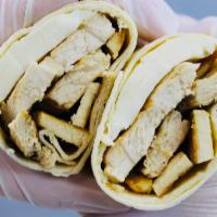 7B. Grilled Chicken with Melted Mozzarella on Garlic Bread Wrap · 