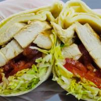 15A. Grilled Chicken with Swiss, Lettuce, and Tomato Wrap · 