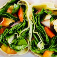 15B. Grilled Chicken with Fresh Spinach Salad Wrap · 