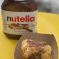 Cottage Doughnut Nutella · croissant donuts stuffed with Nutella and drizzled with Nutella Glaze
