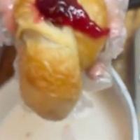 Cottage Donut Glazed w/Jelly · Glazed croissant donut stuffed with Bonne Mamman Wild Berry Preserve