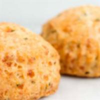 Bacon Cheddar Chive Cheddar Scone · Packed with white and yellow cheddar, bacon, fresh chopped chives, and just the right amount...