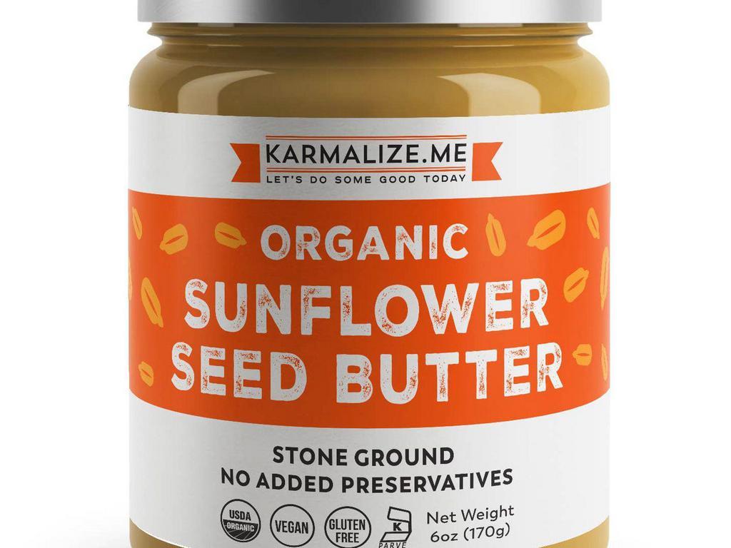 Organic Sunflower Seed Butter default · Smooth, creamy, and preservative-free, this sunflower seed butter is as rich and decadent as the nut-based varieties. Made from Organic Sunflower Seeds, it’s lightly sweetened with Unrefined Organic Coconut Sugar, smoothened with olive oil and spiced with a pinch of cinnamon and sea salt. Finally a non-tree nut butter you can enjoy! 