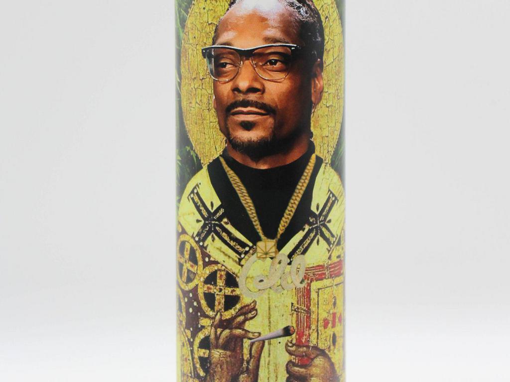 Snoop Dogg Candle default · Fo' shizzle.

Unscented, tall white candle.