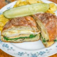 The Florentine · House roasted turkey, spinach, swiss, mushroom & mayo